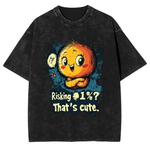 Risking 1% meme Vintage washed tshirt 